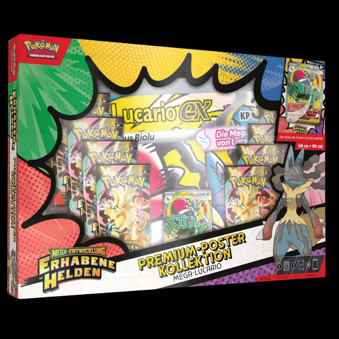Pokémon Erhabene Helden Premium Poster Kollektion Lucario Deutsch 🇩🇪