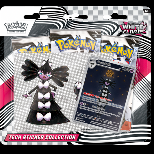 Pokémon Weiß Flammen Tech Sticker 3er Blister Deutsch 🇩🇪