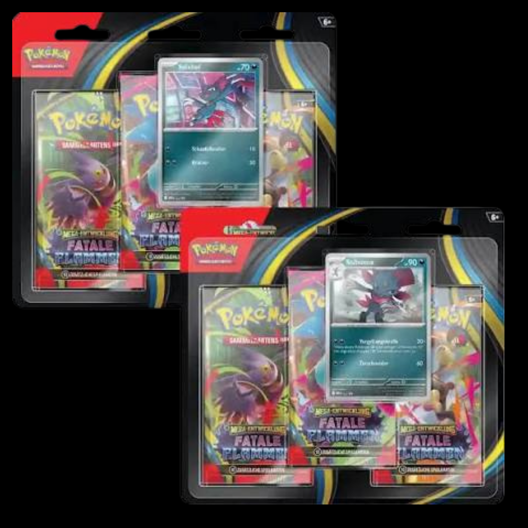 Pokémon Fatale Flammen 3er Blister Deutsch 🇩🇪