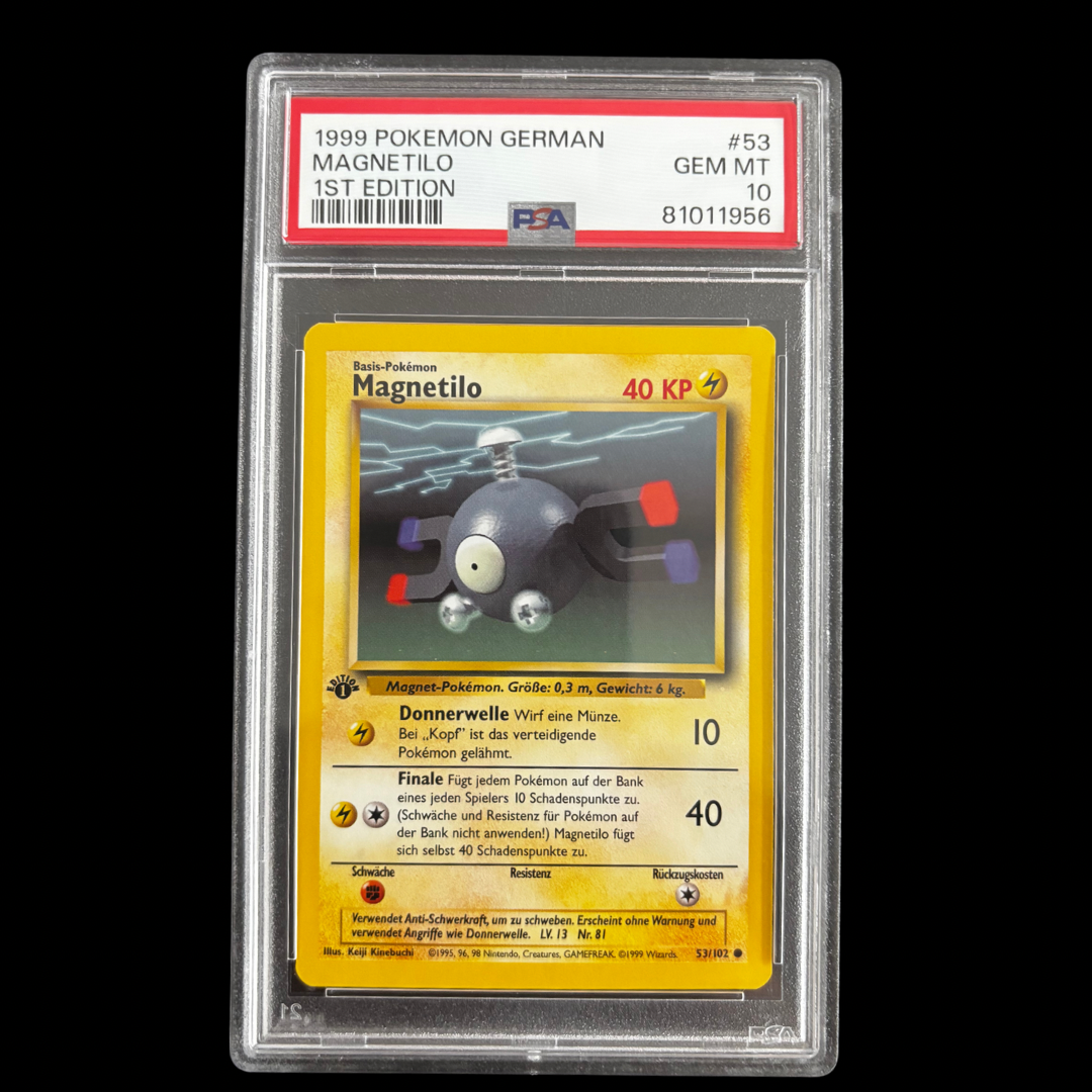 Pokémon Magnetilo 1st Edition 1999 Base Set PSA10 Deutsch 🇩🇪